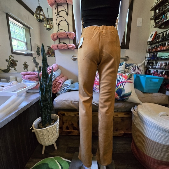 NWT! Faux Suede Laced Pants - Picture 7 of 10